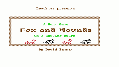 Fox and Hounds Title Screen